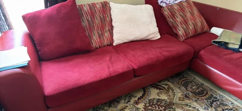 Maroon sectional sofa - photo 1